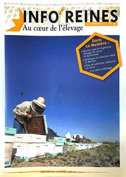 Revue apicole publiée par l'Anercea. N°96 : Mise en place d'un plan de sélection généalogique ; Le cadre d’élevage ; génétique et sélection.