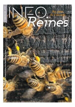 Une, Info-Reines n°147. Septembre 2024. Revue apicole centrée sur l'élevage de reines et la sélection en apiculture.