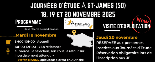 Journées d'étude apicoles de novembre 2025 à St-James