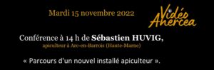 Intervention Sébastien Huvig, Journées d'étude 2022, vignette